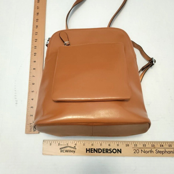 HESHE Backpack Cowhide and Manmade Leather Convertible Purse Brown main image 9